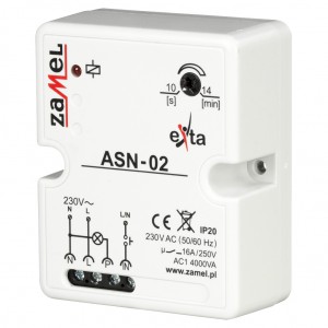 Zamel Exta ASN-02 - Automat schodowy z funkcją przeciwbllokady 230V AC, Natynkowy IP20 - Podgląd zdjęcia nr 1