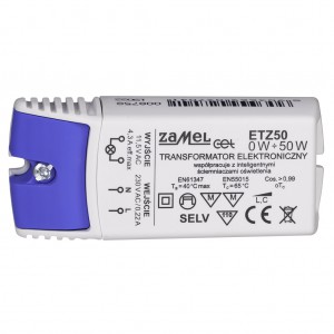 Zamel Ledix ETZ50 - Transformator elektroniczny 12V AC, Mocy 50W - Podgląd zdjęcia nr 1