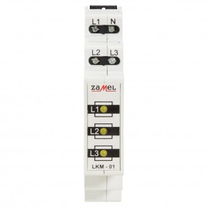Zamel Exta LKM-01-30 - Wskaźnik zasilania - Kontroli faz typu LED w kolorze żółtym (3-fazowy: L1, L2, L3) - Podgląd zdjęcia nr 2