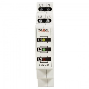 Zamel Exta LKM-01-40 - Wskaźnik zasilania - Kontroli faz typu LED w kolorach: czerwonym, zielonym i żółtym (3-fazowy: L1, L2, L3) - Podgląd zdjęcia nr 2
