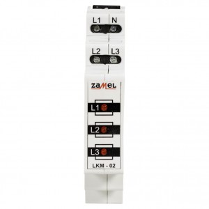 Zamel Exta LKM-02-30 - Wskaźnik zasilania - Kontroli faz typu LED w kolorze żółtym (3-fazowy: L1, L2, L3) - Podgląd zdjęcia nr 2