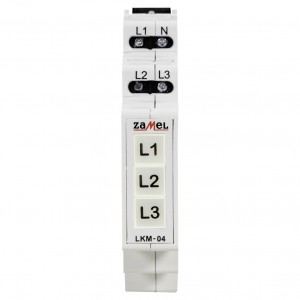 Zamel Exta LKM-04-40 - Wskaźnik zasilania - Kontroli faz typu LED w kolorach: czerwonym, zielonym i żółtym (3-fazowy: L1, L2, L3) - Podgląd zdjęcia nr 2