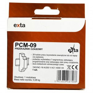 Zamel Exta PCM-09 - Przekaźnik czasowy cyfrowy 230V AC, Montaż na szynie TH (Uniwersalny, 26-funkcyjny) - Podgląd zdjęcia nr 3