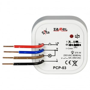 Zamel Exta PCP-03 - Przekaźnik czasowy 230V AC, Montaż w puszcze p/t fi60 (Czas stały: 3min) - Podgląd zdjęcia nr 2