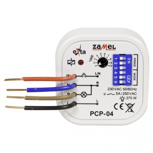 Zamel Exta PCP-04 - Przekaźnik czasowy 230V AC, Montaż w puszcze p/t fi60 (Uniwersalny, 8-funkcyjny, 0,1s-10dni) - Podgląd zdjęcia nr 2