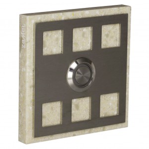 Zamel Ynsta PDK-251-BRA - Przycisk dzwonkowy ozdobny, kwadratowy z podświetleniem 230V AC, Kolor: Brązowy - Podgląd zdjęcia nr 3