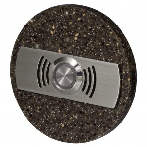 Zamel Ynsta PDK-252-BRA - Przycisk dzwonkowy ozdobny, okrągły z podświetleniem 230V AC, Kolor: Brązowy - Podgląd zdjęcia nr 1