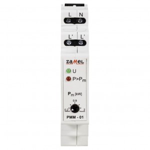 Zamel Exta PMM-01 - Ogranicznik mocy 1-fazowy, Montaż na szynie TH (0,2-2kW) - Podgląd zdjęcia nr 2