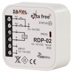 Zamel Exta Free RDP-02 - Bezprzewodowy sterownik LED ze ściemniaczem 10-14V DC (4A, 10-14V DC) - Podgląd zdjęcia nr 1