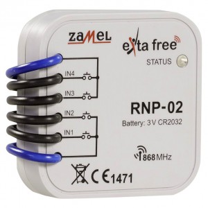 Zamel Exta Free RNP-02 - Bezprzewodowy nadajnik dopuszkowy 4-kanałowy, podtynkowy - Podgląd zdjęcia nr 3