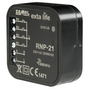 Zamel Exta Life RNP-21 - Bezprzewodowy nadajnik dopuszkowy 4-kanałowy, podtynkowy - Podgląd zdjęcia nr 1