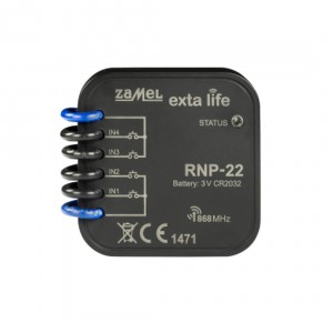 Zamel Exta Life RNP-22 - Bezprzewodowy nadajnik dopuszkowy 4-kanałowy, bateryjny, podtynkowy - Podgląd zdjęcia nr 3