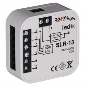 Zamel Ledix SLR-13 - Sterownik RGB przewodowy 10-14V DC, Max 2,5A, Sterowanie 1-10V - Podgląd zdjęcia nr 3