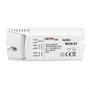 Zamel Ledix WDN-03 - Wyłącznik dotykowy 230V AC, Max 5A (Dla dużych powierzchni dotykowych) - Podgląd zdjęcia nr 1