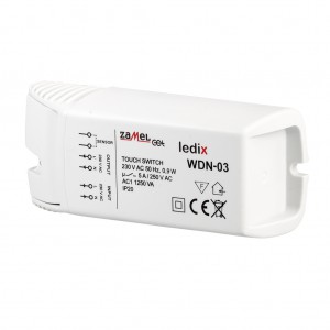 Zamel Ledix WDN-03 - Wyłącznik dotykowy 230V AC, Max 5A (Dla dużych powierzchni dotykowych) - Podgląd zdjęcia nr 2