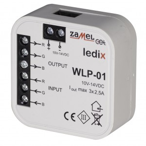 Zamel Ledix WLP-01 - Wzmacniacz RGB dopuszkowy 10-14V DC, Max 2,5A - Podgląd zdjęcia nr 2