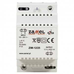 Zamel Exta ZIM-12/25 - Zasilacz impulsowy 12V DC/2,0A/24W - Podgląd zdjęcia nr 2