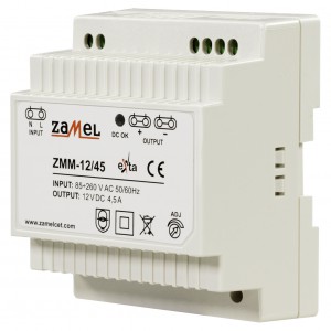Zamel Exta ZMM-12/45 - Zasilacz impulsowy 12V DC/4,5A/54W - Podgląd zdjęcia nr 1