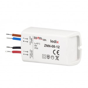 Zamel Ledix ZNN-08-12 - Zasilacz LED 12V DC, Mocy: 8W/0,65A, Montaż natynkowy, Hermetyczny IP56 - Podgląd zdjęcia nr 2