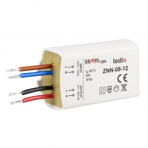 Zamel Ledix ZNN-08-12 - Zasilacz LED 12V DC, Mocy: 8W/0,65A, Montaż natynkowy, Hermetyczny IP56 - Podgląd zdjęcia nr 3