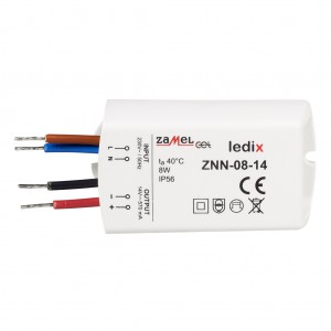 Zamel Ledix ZNN-08-14 - Zasilacz LED 14V DC, Mocy: 8W/0,57A, Montaż natynkowy, Hermetyczny IP56 - Podgląd zdjęcia nr 1