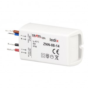 Zamel Ledix ZNN-08-14 - Zasilacz LED 14V DC, Mocy: 8W/0,57A, Montaż natynkowy, Hermetyczny IP56 - Podgląd zdjęcia nr 2