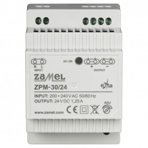 Zamel Exta ZPM-30/24 - Zasilacz impulsowy 24V DC/1,25A/30W - Podgląd zdjęcia nr 2