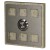 Zamel Ynsta PDK-251-BRA - Przycisk dzwonkowy ozdobny, kwadratowy z podświetleniem 230V AC, Kolor: Brązowy - Miniatura zdjęcia nr 1