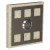 Zamel Ynsta PDK-251-BRA - Przycisk dzwonkowy ozdobny, kwadratowy z podświetleniem 230V AC, Kolor: Brązowy - Miniatura zdjęcia nr 3